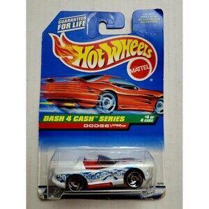 Hot Wheels Dodge Viper RT/10 Dash 4 Cash #18790 (1997) White 1:64 / Sealed
